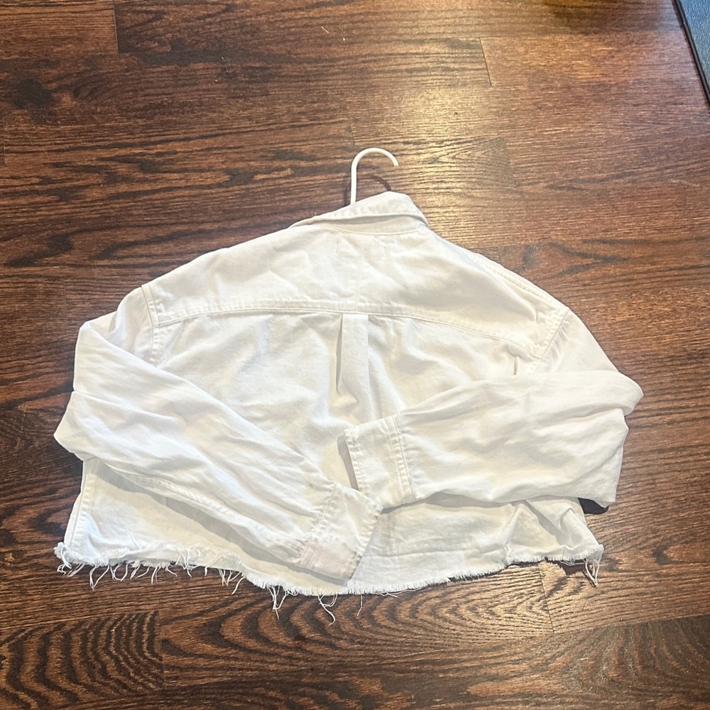 Moussy Vintage White Cropped Denim Jacket (244) - Picture 8 of 9